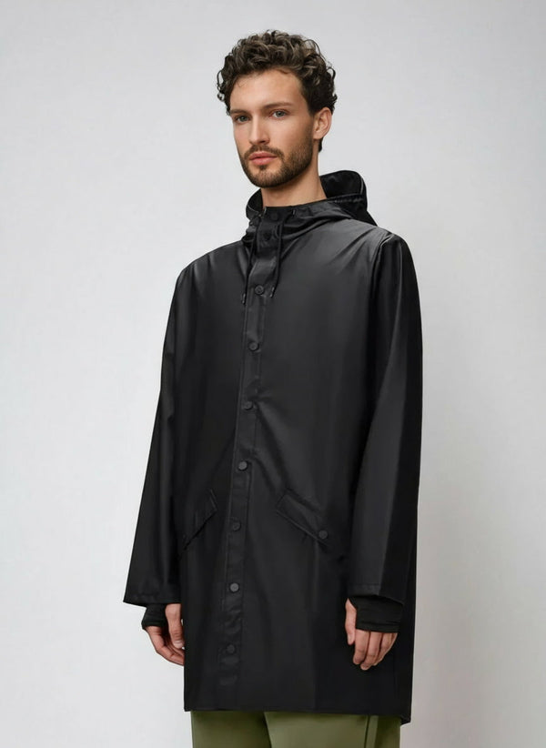 Jacket Rains Long Jacket W3 Black Apoella