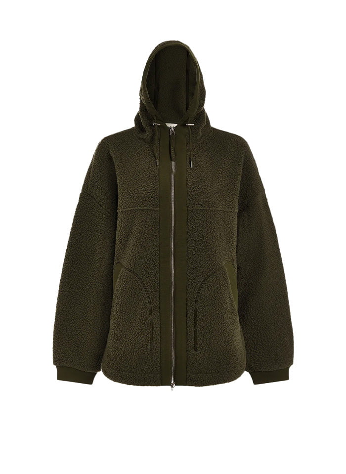 Jacket Varley Fey Relaxed Fleece Jacket Racing Olive Apoella