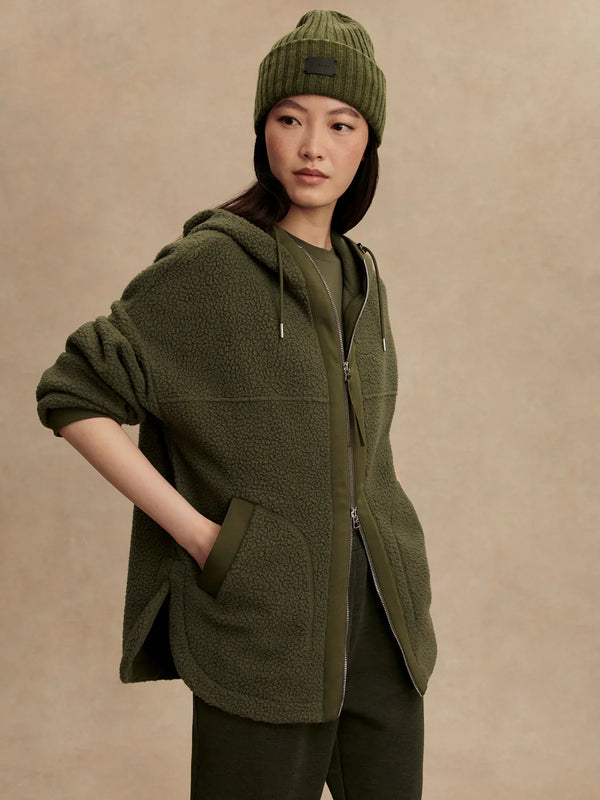 Jacket Varley Fey Relaxed Fleece Jacket Racing Olive Apoella
