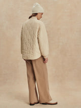 Jacket Varley Serina Reversible Quilt Jacket Sandshell / Ash Taupe Apoella