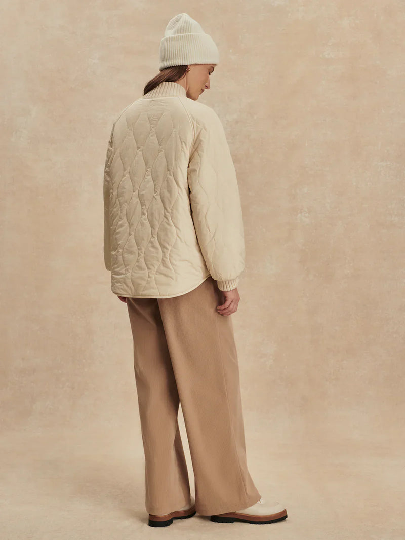 Jacket Varley Serina Reversible Quilt Jacket Sandshell / Ash Taupe Apoella