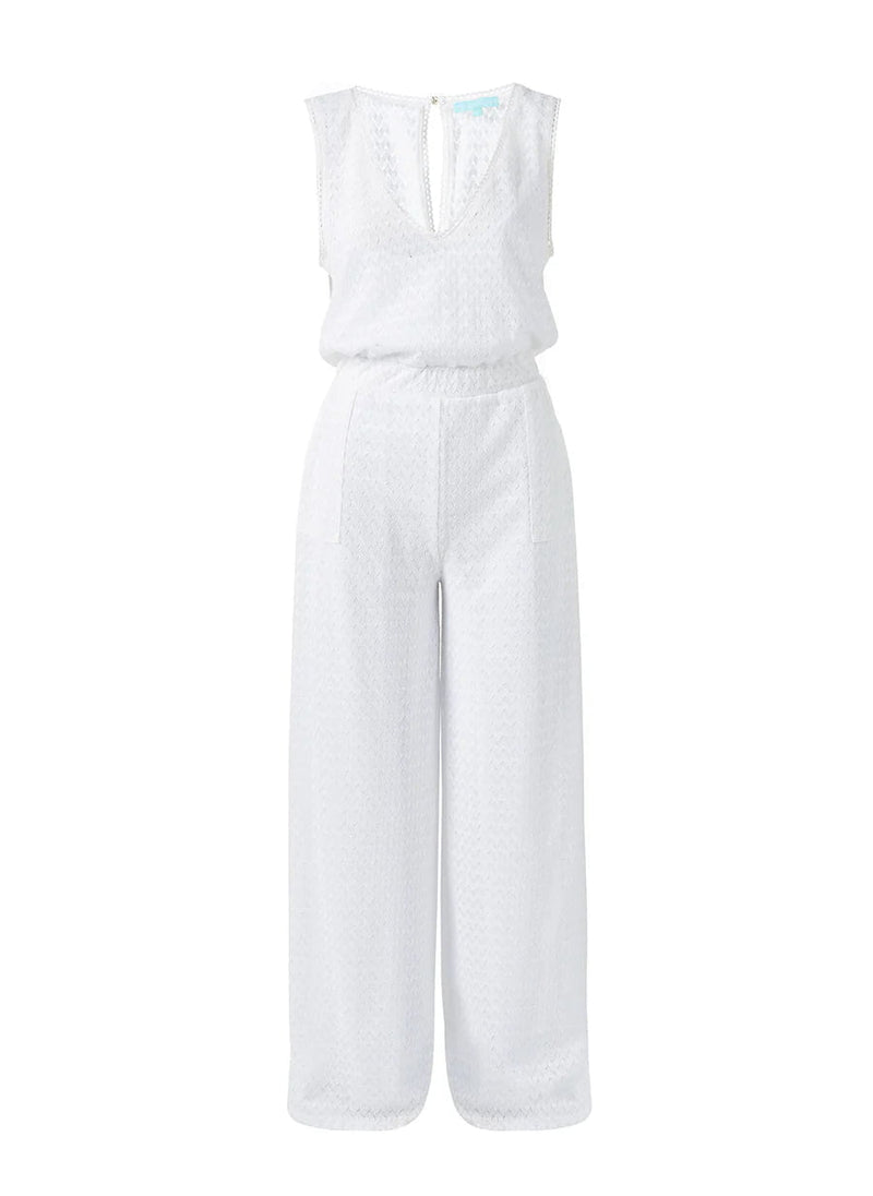 Jumpsuit Melissa Odabash Gracie V Neck Knit Jumpsuit White Apoella