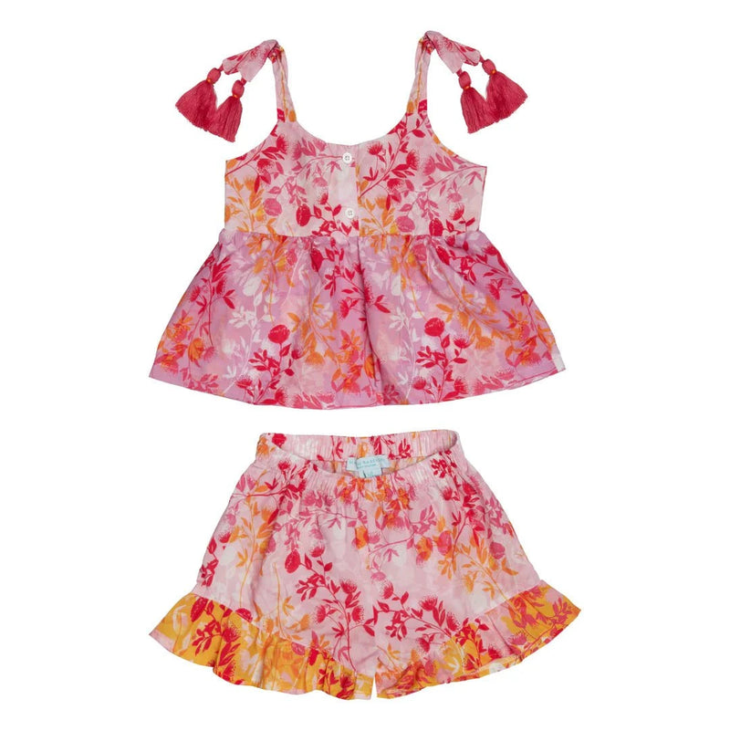 Kids Set Marie Raxevsky Set Top/Shorts Botanical Mix Apoella