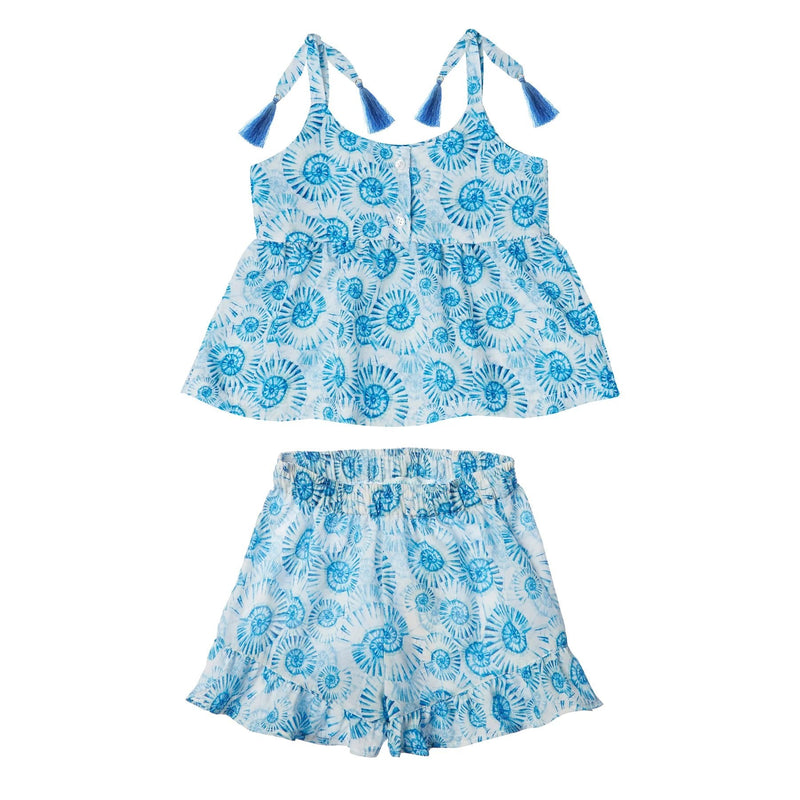 Kids Set Marie Raxevsky Set Top & Shorts Seashells 2y / Seashells Apoella