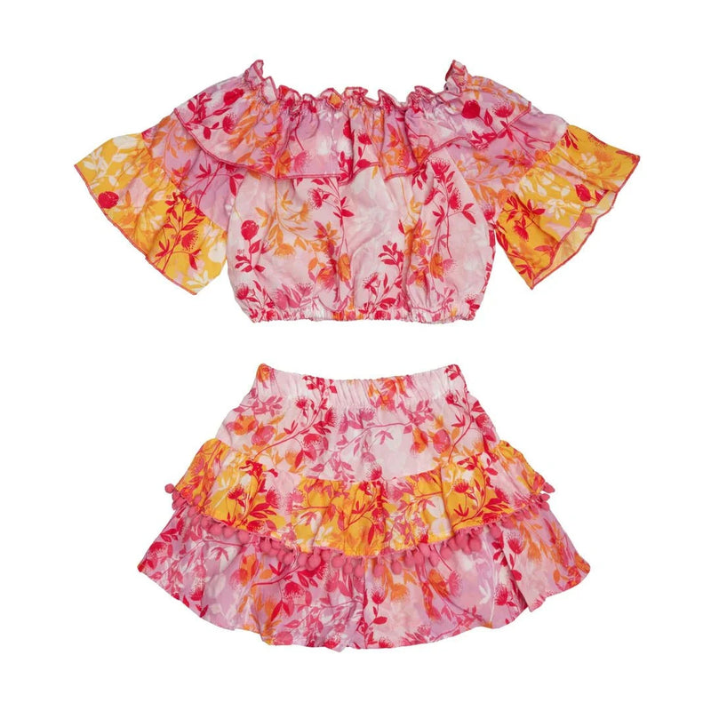 Kids Set Marie Raxevsky Set Top/Skirt Botanical Mix Apoella