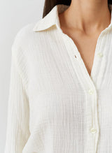 Shirts Melissa Odabash Leona Classic Buttoned Shirt Ivory Apoella