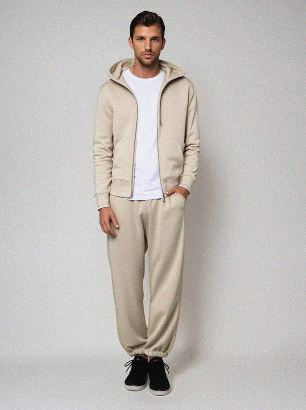 Loungewear Asoma Cetus Zipper Hoodie Beige Apoella