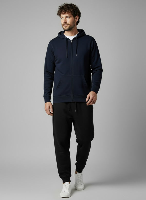 Loungewear Asoma Cetus Zipper Hoodie Navy Apoella