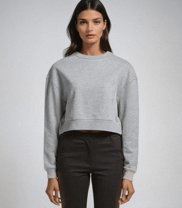Loungewear Asoma Orion Crop Sweater Heather Grey Apoella