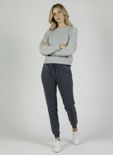 Loungewear Asoma Orion Crop Sweater Heather Grey Apoella