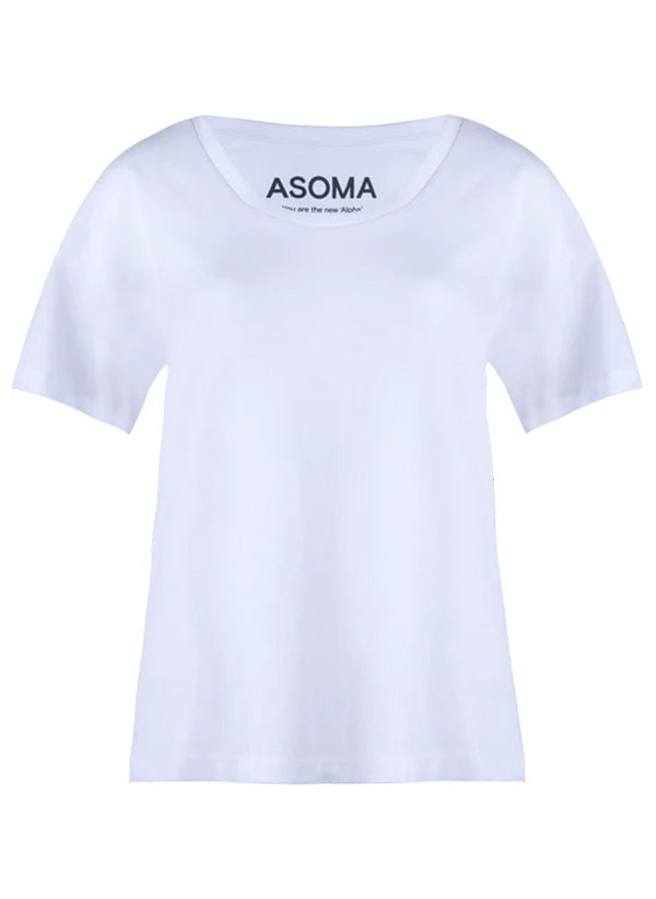 Loungewear Asoma Round Neck Relaxed Fit T-shirt White Apoella
