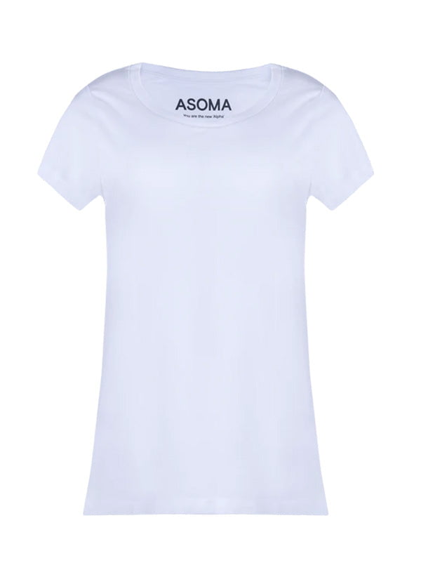 Loungewear Asoma Round Neck Slim Fit T-shirt White Apoella