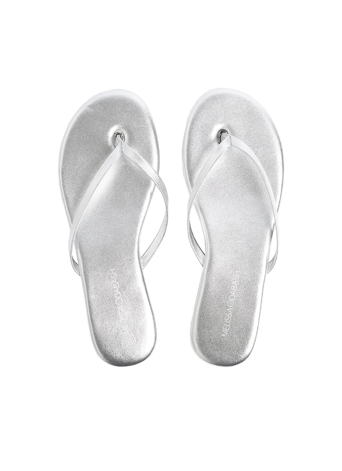 Melissa Odabash Flip Flops Silver Apoella