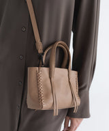 Mini Totes Callista Crafts Micro Tote Grained Leather Camel O/S Apoella