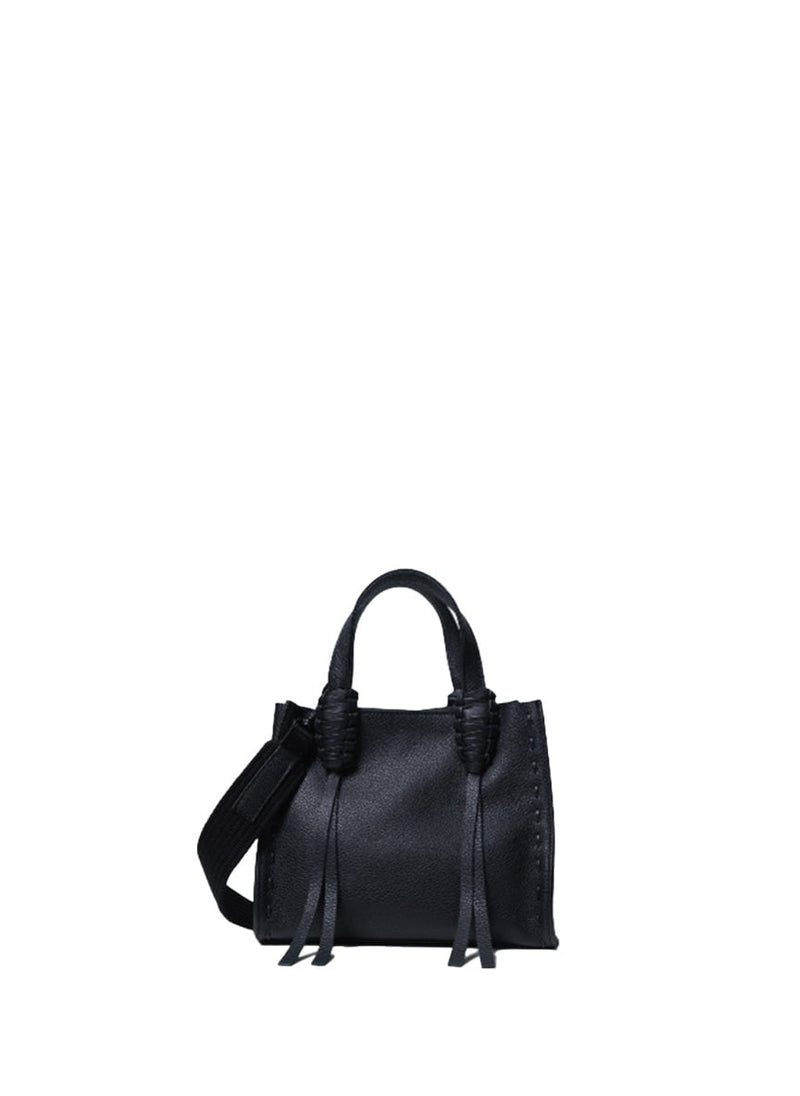 Mini Totes Callista Crafts Mini Tote 23 Grained Leather Black O/S / Black Apoella