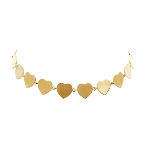 Necklaces Antonia Karra Anita Choker Hearts Gold Plated O/S Apoella