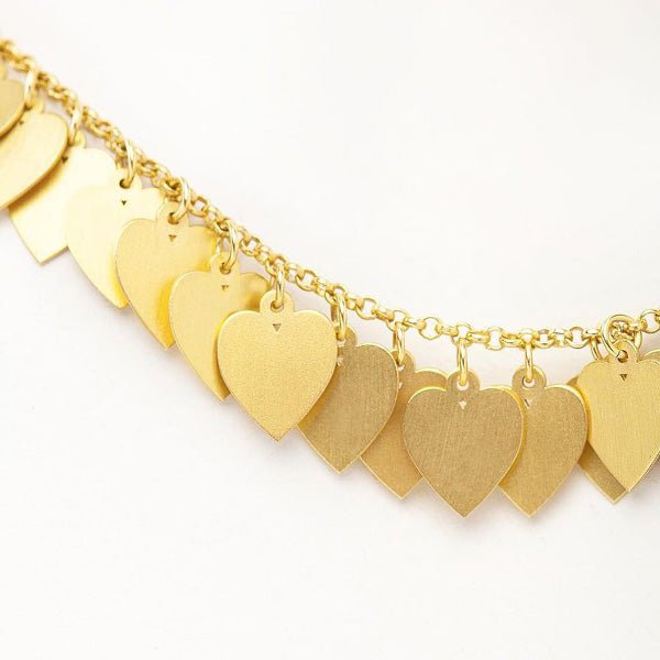 Necklaces Antonia Karra Diane Petite Hearts Necklace Gold Plated O/S Apoella