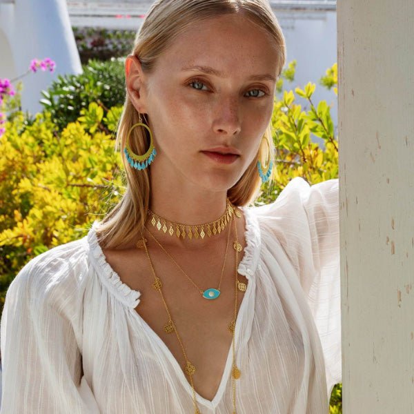 Necklaces Antonia Karra Karma Necklace Gold Plated Turquoise O/S / Gold Apoella