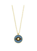 Necklaces ASTRA Round Evil Eye Chain Necklace Gold-Sky-black-White O/S Apoella