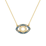 Necklaces Marianna Lemos Blue Fade Round Necklace O/S Apoella