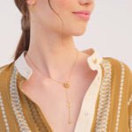 Necklaces Marianna Lemos Eliana Lariat Necklace Gold White O/S Apoella