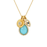 Necklaces Marianna Lemos Lara Necklace Gold White Aqua O/S Apoella