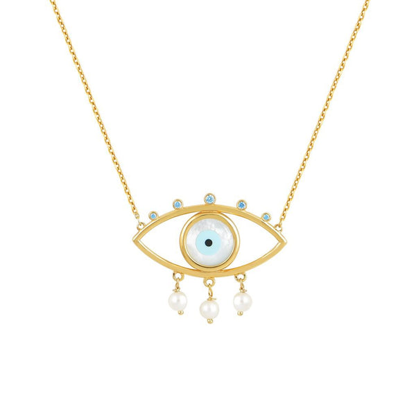 Necklaces Marianna Lemos Pearly Eyes White Necklace O/S Apoella