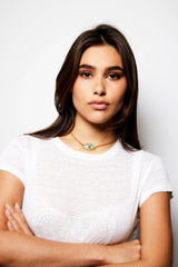 Necklaces Sylvia Toledano Third Eye Chain Necklace Calcedoine/Turquoise O/S Apoella