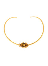 Necklaces Sylvia Toledano Third Eye Choker Tiger Eye/Yellow Onyx O/S Apoella
