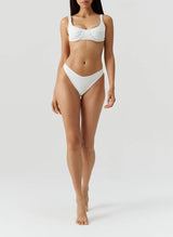 Noto Bikini Bottom Cream Ribbed
