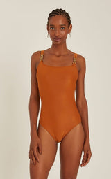 One-Piece Lenny Niemeyer Embellished Classic One-piece Hazelnut Apoella