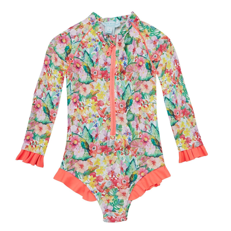 One-Piece Marie Raxevsky Long Sleeve Ruffles One Piece Garden Apoella