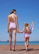 One-Piece Marie Raxevsky One Shoulder One Piece Paisley Pink Apoella