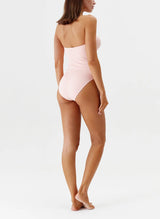 One-Piece Melissa Odabash Barbuda Bandeau Ring One-Piece Rose Ribbed Apoella