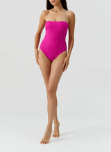 One-Piece Melissa Odabash Latina Bandeau One Piece Raspberry Apoella