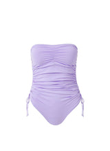 One-Piece Melissa Odabash Sydney Bandeau Rached One-Piece Lavender Apoella