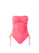 One-Piece Melissa Odabash Sydney Bandeau Ruched One Piece Coral Apoella