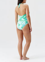 One-Piece Melissa Odabash Tampa Halter U Trim One-Piece Rainforest Apoella