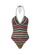 One-Piece Missoni One-piece Swimsuit in Lamé Viscose with Micro Zigzag Pattern 44 EU / Multi Apoella