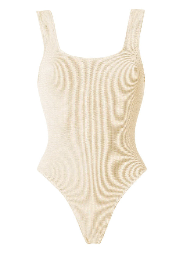 One-Piece Stefania Frangista Josie Over The Shoulder One Piece Seersucker Cream Apoella