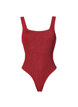 One-Piece Stefania Frangista Josie Over The Shoulder One Piece Seersucker Metallic Red Apoella