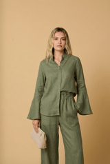 Pants Apoella Aktis Linen Pants Khaki Apoella