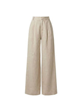 Pants APOELLA Eliana Linen Pleated Pants Beige Apoella