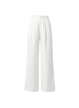 Pants APOELLA Eliana Linen Pleated Pants White Apoella