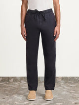 Pants Frescobol Carioca Oscar Linen Pants Black Apoella