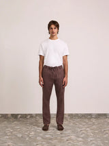 Pants Frescobol Carioca Oscar Linen Pants Brown Apoella