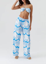 Pants Melissa Odabash Olivia Elastic Waist Straight Pants Florian Apoella