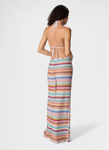 Pants Missoni Wide Pants in Lamé Viscose with Pixel-effect Zigzag Pattern Apoella