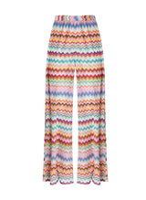 Pants Missoni Wide Pants in Lamé Viscose with Pixel-effect Zigzag Pattern Apoella