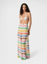 Pants Missoni Wide Pants with Dégradé Zigzag Pattern and Slits Apoella